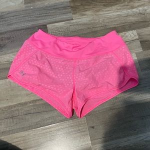 Pink under armour shorts